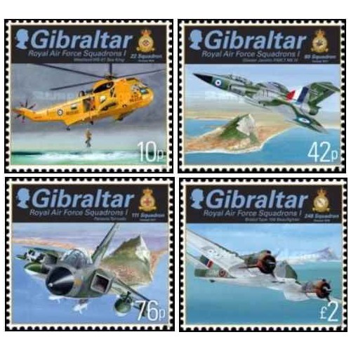4 عدد تمبر اسکادران نیروی هوایی سلطنتی - جبل الطارق 2012 ارزش روی تمبرها 3.3 پوند