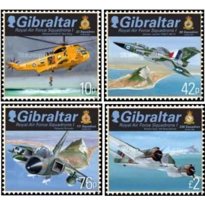 4 عدد تمبر اسکادران نیروی هوایی سلطنتی - جبل الطارق 2012 ارزش روی تمبرها 3.3 پوند