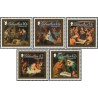 5 عدد تمبر کریسمس - تابلو نقاشی - جبل الطارق 2011 ارزش روی تمبرها 3.5 پوند