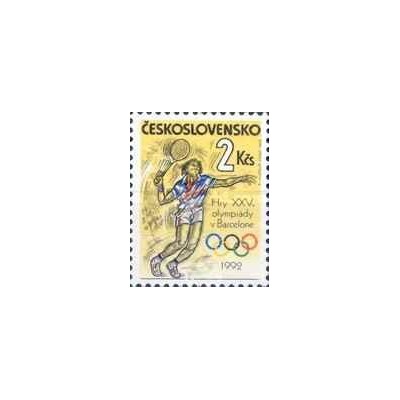 1 عدد تمبر بازی های المپیک - بارسلون، اسپانیا- چک اسلواکی 1992