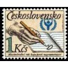 1 عدد تمبر سال بین المللی سوادآموزی - یونسکو - چک اسلواکی 1990