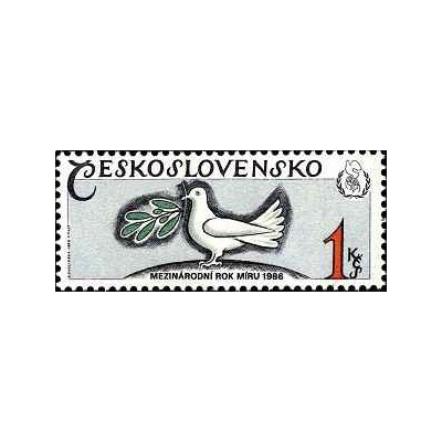 1 عدد تمبر سال صلح بین المللی - چک اسلواکی 1986