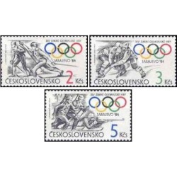 3 عدد تمبر بازی های المپیک زمستانی، سارایوو - چک اسلواکی 1984