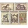 5 عدد  تمبر اسبها - چک اسلواکی 1969