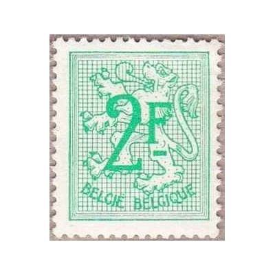 1 عدد تمبر سری پستی - مبالغ جدید - 2F - دندانه 13.5 -  بلژیک 1968