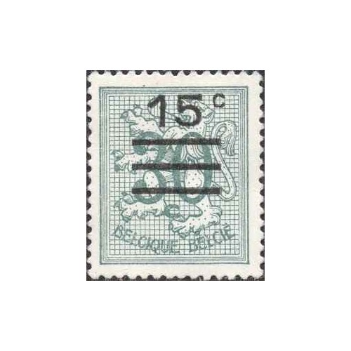 1 عدد تمبر سری پستی - سورشارژ - 15 سنت روی 30 سنت -  بلژیک 1960