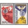 2 عدد  تمبر ریشه کنی مالاریا - چک اسلواکی 1962