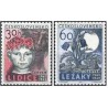 2 عدد  تمبر بیستمین سالگرد نابودی لیدیسه و لزاکی - چک اسلواکی 1962