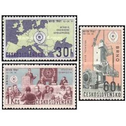3 عدد  تمبر نمایشگاه بین المللی تجارت، برنو - چک اسلواکی 1961