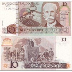 اسکناس 10 کروزادوس - برزیل 1987