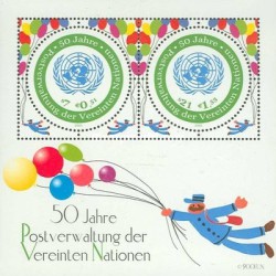 مینی شیت پنجاهمین سالگرد تاسیس اداره پست سازمان ملل متحد UNPA - وین سازمان ملل 2001