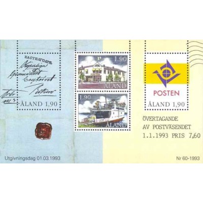 مینی شیت خدمات پستی مستقل - آلاند 1993 قیمت 5.2 دلار