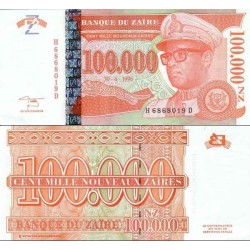 اسکناس 100.000 زایرس - زئیر 1996 تاریخ 30.06.1996