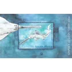 سونیرشیت نمایش ملی تمبر JUNASS - اره ماهی - آفریقای جنوبی 2002
