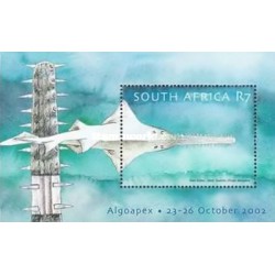 سونیرشیت نمایش ملی تمبر Algoapex - اره ماهی - آفریقای جنوبی 2002