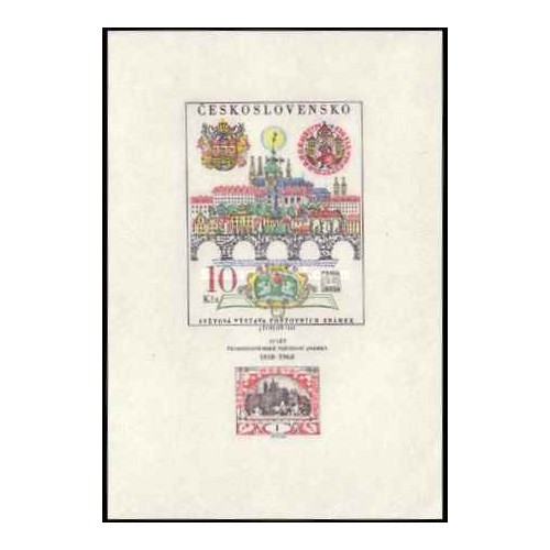سونیرشیت پراگا 1968 - پنجاهمین سالگرد تمبرهای چکسلواکی - چک اسلواکی 1968