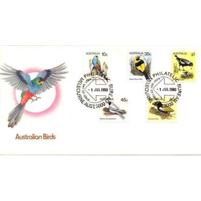 پاکت مهر روز پرندگان استرالیایی - استرالیا 1980