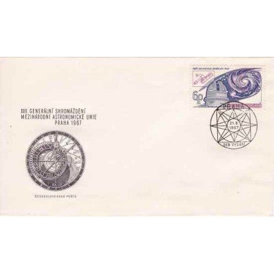 پاکت مهر روز سیزدهمین کنگره بین المللی اتحادیه نجوم، پراگ - چک اسلواکی 1967