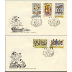 2 عدد پاکت مهر روز نمایشگاه بین المللی تمبر پراگا 1962 - چک اسلواکی 1962