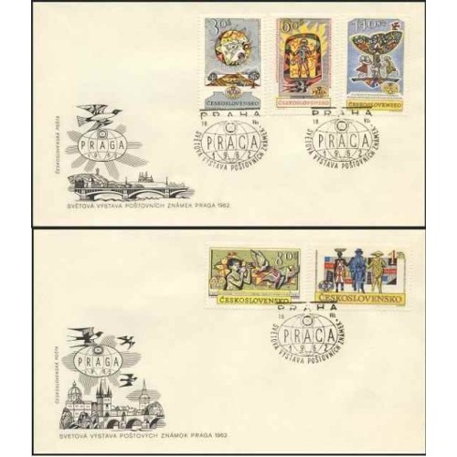 2 عدد پاکت مهر روز نمایشگاه بین المللی تمبر پراگا 1962 - چک اسلواکی 1962 2 عدد پاکت مهر روز نمایشگاه بین المللی تمبر پراگا 1962 - چک اسلواکی 1962