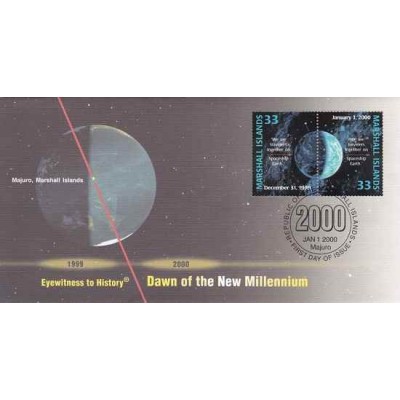 پاکت مهر روز پایان/آغاز هزاره - جزایر مارشال 2000