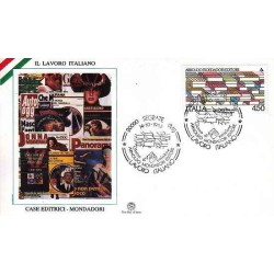 پاکت مهر روز صنایع - ایتالیا 1989
