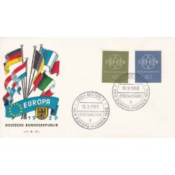 پاکت مهر روز تمبر مشترک اروپا - Europa Cept - جمهوری فدرال آلمان 1959