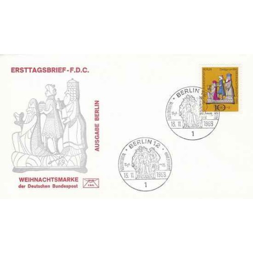 پاکت مهر روز کریستمس - برلین آلمان 1969 پاکت مهر روز کریستمس - برلین آلمان 1969