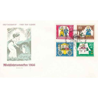 پاکت مهر روز رفاه اجتماعی - افسانه پریان - برلین آلمان 1966