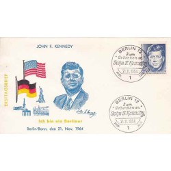 پاکت مهر روز اولین سالگرد مرگ، رثای جان اف کندی - 2- برلین آلمان 1964