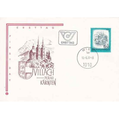 پاکت مهر روز سری پستی مناظر - اتریش 1977