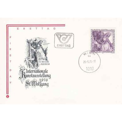 پاکت مهر روز نمایشگاه جهانی هنر در سنت ولفگانگ - اتریش 1976