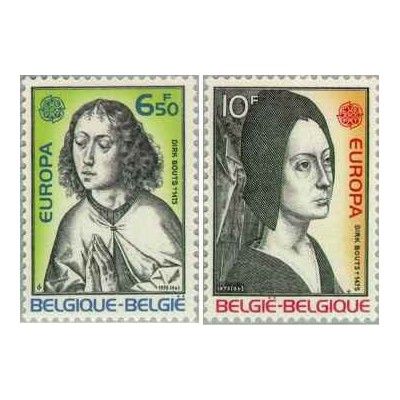 2 عدد تمبرمشترک اروپا - Europa Cept - نقاشی ها -  بلژیک 1975