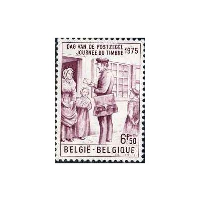 1 عدد تمبر روز تمبر -  بلژیک 1975