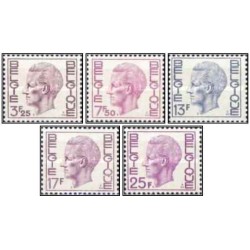5 عدد تمبر سری پستی - ارزش های جدید -  بلژیک 1975