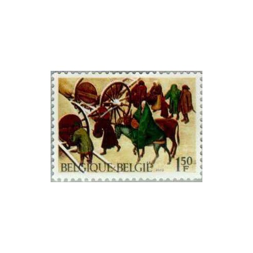 1 عدد تمبر کریسمس - بلژیک 1969 1 عدد تمبر کریسمس - بلژیک 1969
