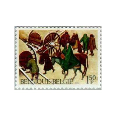 1 عدد تمبر کریسمس -  بلژیک 1969