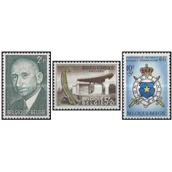 3 عدد تمبر به یاد رابرت شومان  -سیاستمدار -  بلژیک 1967