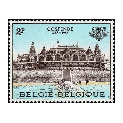 1 عدد تمبر هفتصدمین سالگرد شهر اوستنده -  بلژیک 1967