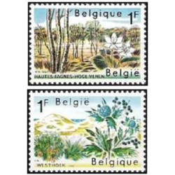 2 عدد تمبر حفاظت از طبیعت-  بلژیک 1967