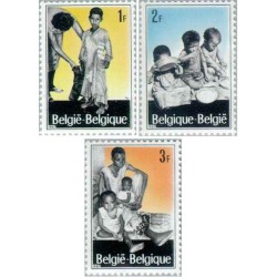 3 عدد تمبر کمک به پناهندگان -  بلژیک 1967 تمبر مینی شیت