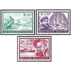 3 عدد تمبر اکتشافات قطب جنوب -  بلژیک 1966