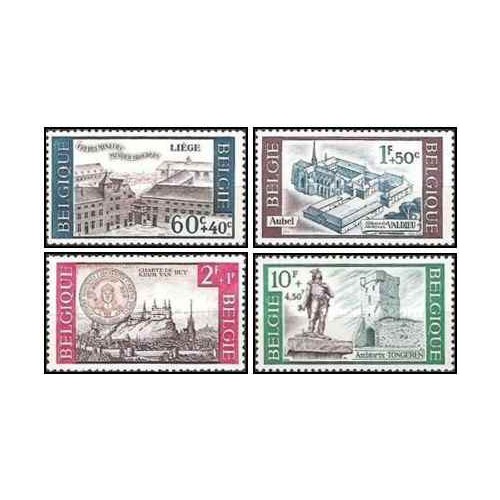 4 عدد تمبر فرهنگ -  بلژیک 1966