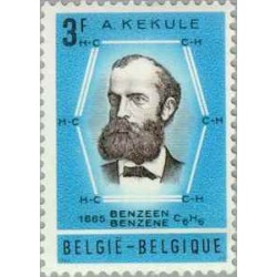1 عدد تمبر یادبود ککول - شیمیدان -  بلژیک 1966