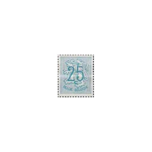 1 عدد تمبر سری پستی - مبالغ جدید - 25c -  بلژیک 1966