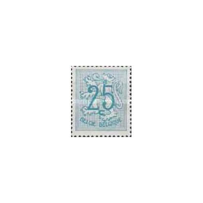 1 عدد تمبر سری پستی - مبالغ جدید - 25c -  بلژیک 1966
