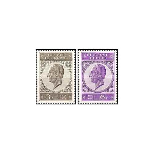 2 عدد تمبر صدمین سالگرد مرگ لئوپولد اول - بلژیک 1965 2 عدد تمبر صدمین سالگرد مرگ لئوپولد اول - بلژیک 1965