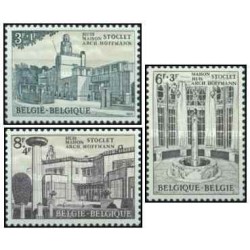3 عدد تمبر  یادبود معمار هافمن - بلژیک 1965