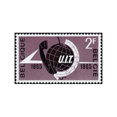 1 عدد تمبر صدمین سالگرد UIT - بلژیک 1965