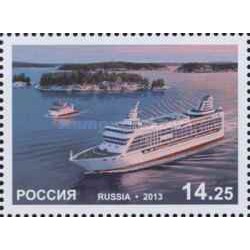 1 عدد  تمبر کشتی مسافری - تمبر مشترک با آلاند - روسیه 2013